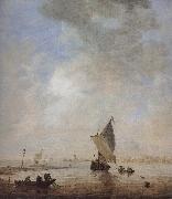 Fishermen Hauling a Net, Jan van  Goyen